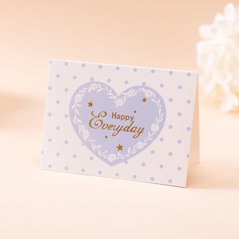 クロスボーダーのシンプルな創意的なビジネスのアイロン掛けのグリーティングカードの花の焙煎誕生日感謝カードの伝言は小さいカードの卸売りを祝福します。|undefined