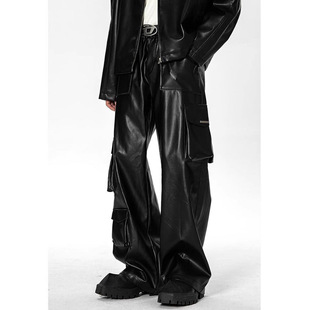 Korean Niche High-End Pants for Men 2023 Autumn and Winter New Style Slightly Flared Design Pants Silhouette Cargo Pants