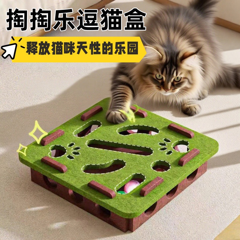 Juguete de Laberinto para Gatos de Fieltro Interactivo para Interior
