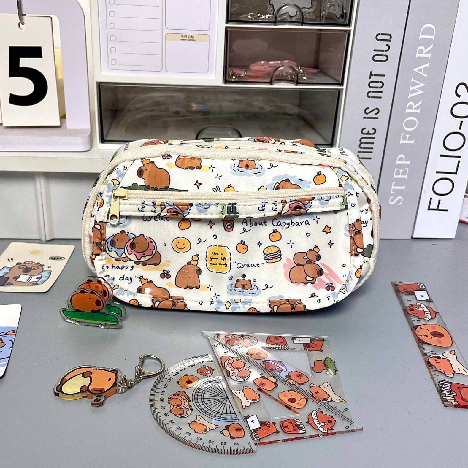 Card holder, pen, pencil case