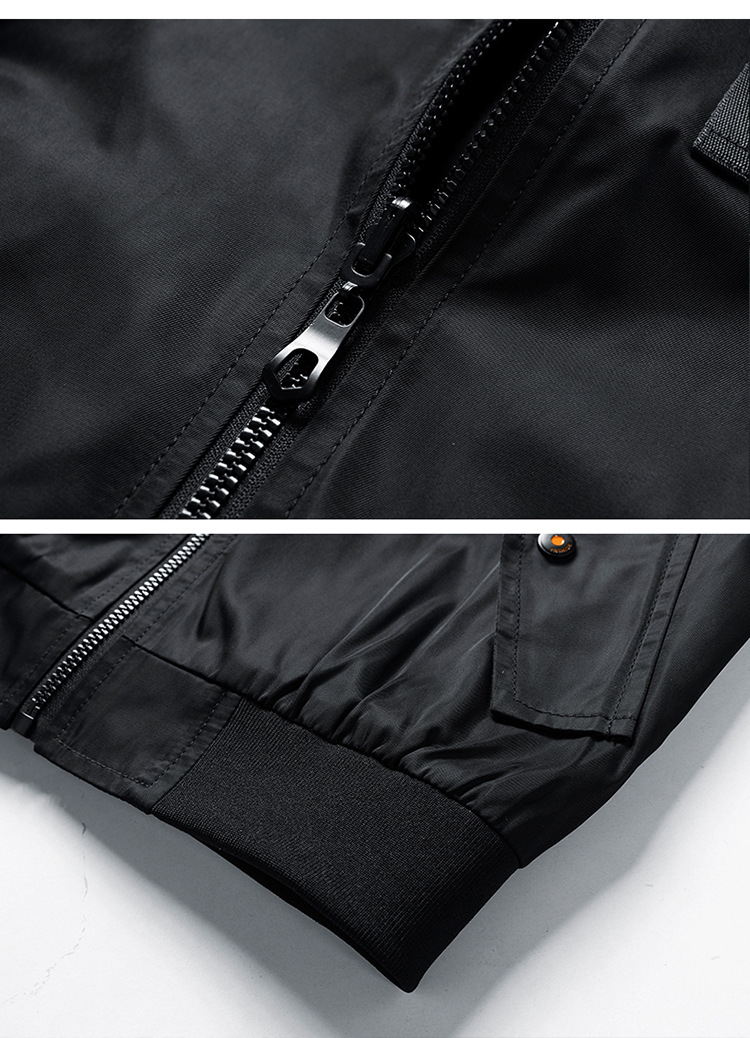 Men's Pilot Jacket Double Sided Embroidered Baseball Jacket_voghion.com
