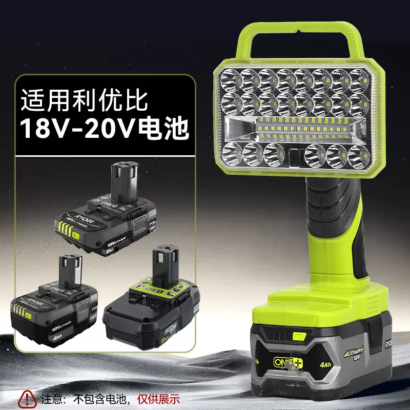 跨境推荐led高亮度灯珠5寸探照灯 适用于利优比18V锂电池便携式