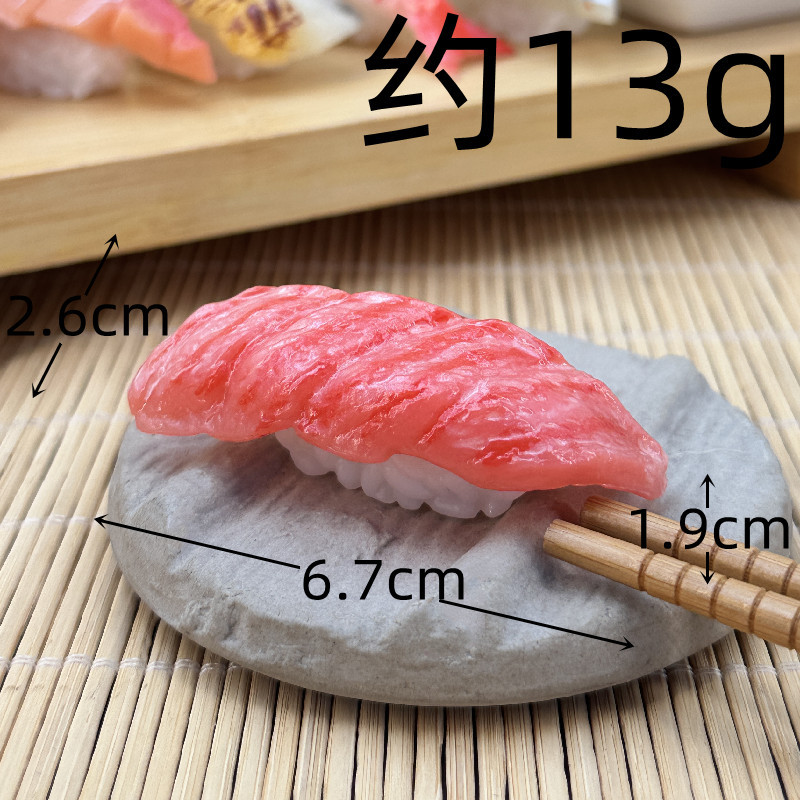 Simulación sushi modelo de juguete para niños japonés comida grande adornos tiro Decoración Accesorios salmón cocina rebanada