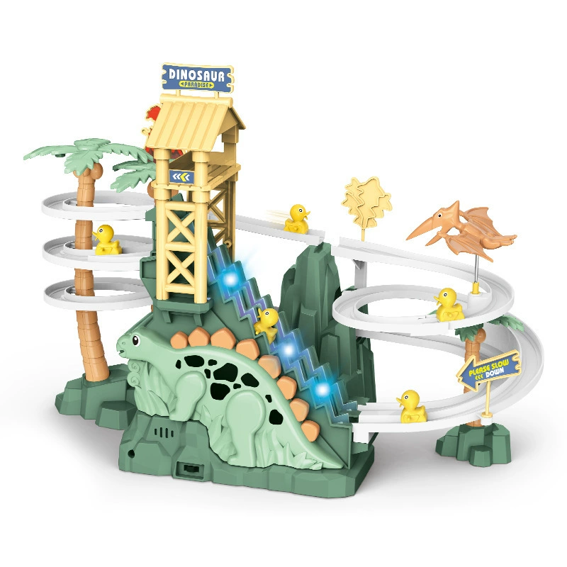 Dynamic rotating dinosaur, slide railed, electric toy, new collection