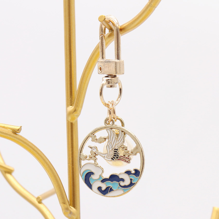 Original hecho a mano primavera, verano, Otoño e Invierno cuatro estaciones paisaje niños mochila colgante aleación goteo llavero bolsa Accesorios