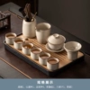 Mihuang Ru kiln "Yuhuang Cover Bowl" Six Cup 10 sets+tea ceremony+large rectangular black amine plate