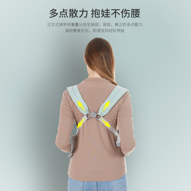 New baby carrier, baby carrier, newborn baby can be used in all seasons, simple double shoulder carrier, multi-functional four-claw carrier bag