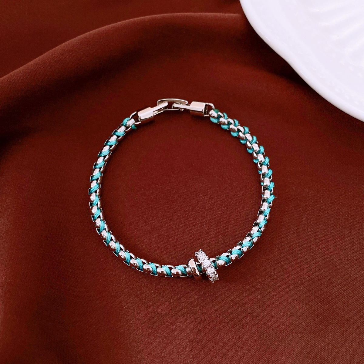 Pulsera - cuerda azul 18cm