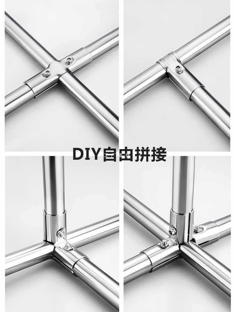 R49125mm不锈钢管接头活动六分铁管钢管连接件圆管固定夹紧垒德株