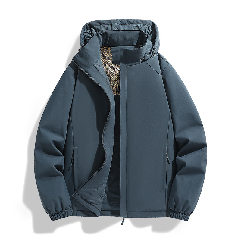 Autumn and Winter Cotton Jackets for Men, Loose and Thickened Winter Cotton Coats for Middle-Aged and Elderly Men, Warm Hooded Jackets and Cotton-Padded Jackets