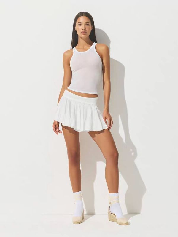 SKIMS カーダシアン同風 COTTON VOILE MINI DRESS 牧歌風コットンミニスカート ショートスカート|undefined
