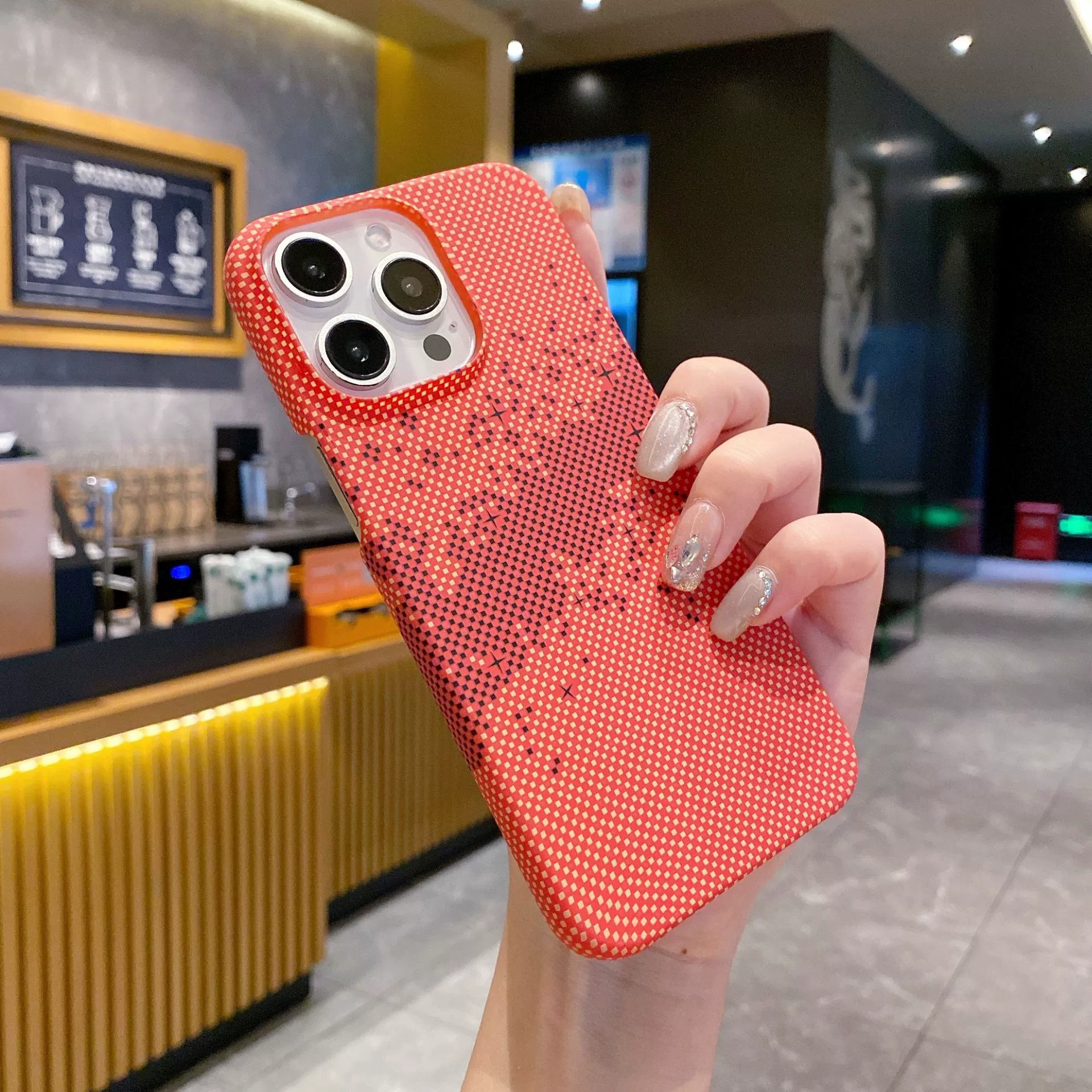 Чехол для телефона (совместимый с Apple) рисунок Cafera, ПК, магнитная опция, для iPhone 11–16