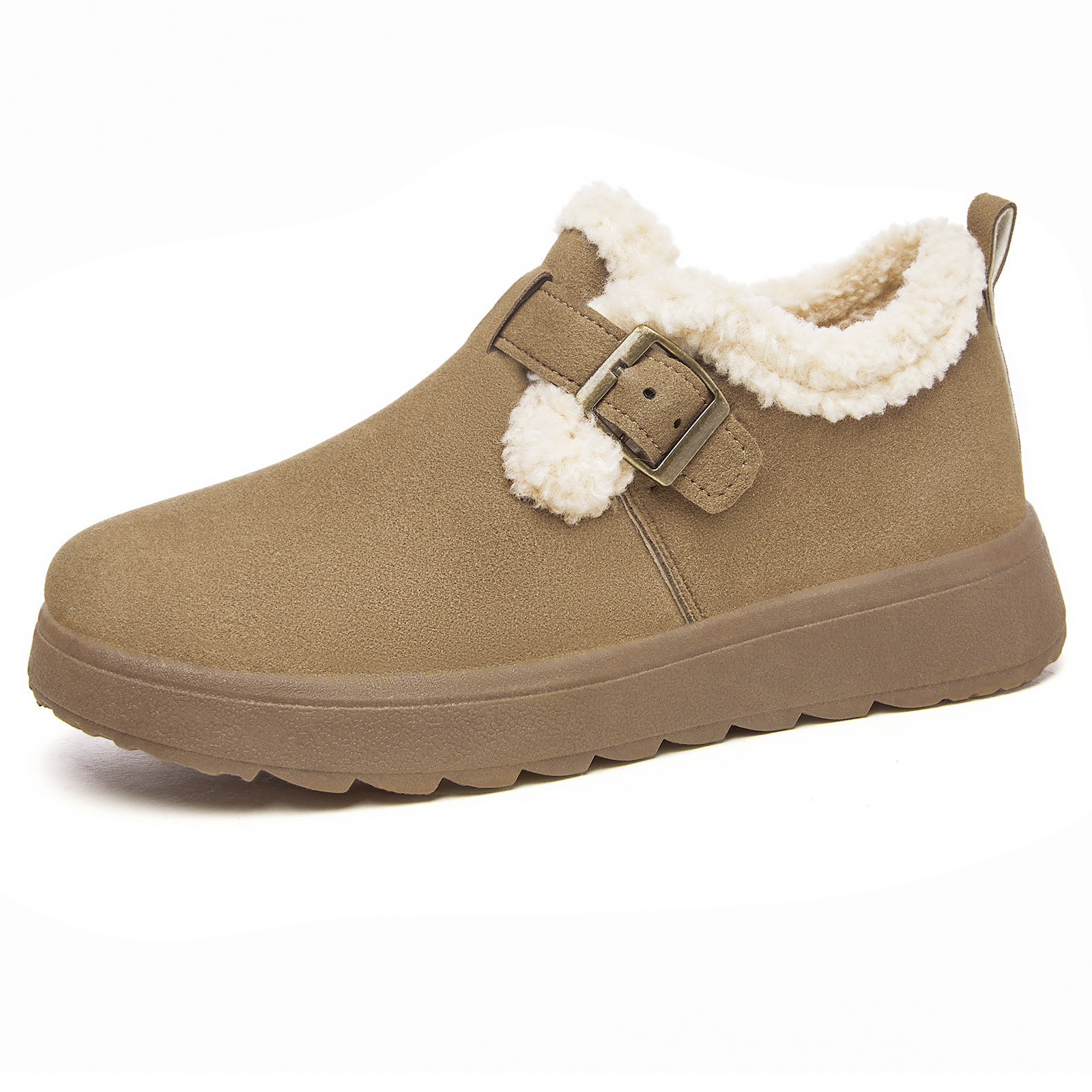Zapatos de algodón, zapatos de mujer, nuevos zapatos de nieve cálidos, botas cortas cómodas, botas de algodón gruesas con suela suave.