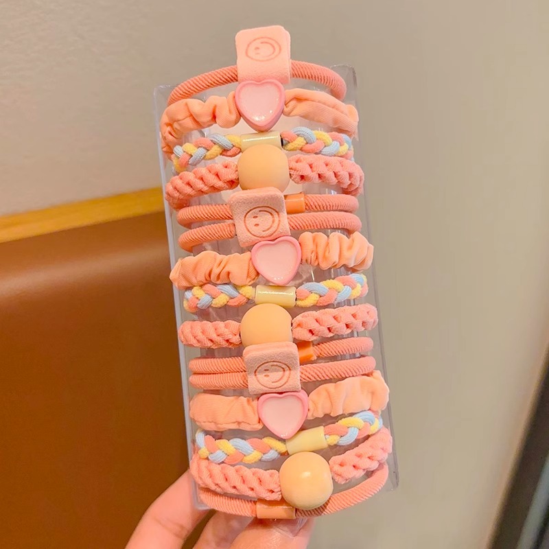 Niñas coloridas de alta elasticidad anillo de cabello para niños no lastimar la cuerda de cabello nueva correa de goma gruesa para niñas cuerdas de cabello de cola de caballo