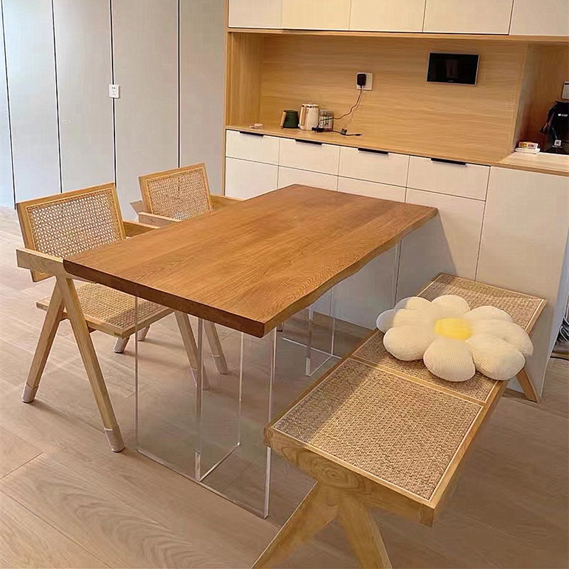 脚2030-T茶几餐桌透明脚高悬浮亚克力mm加工餐桌字型桌腿网红