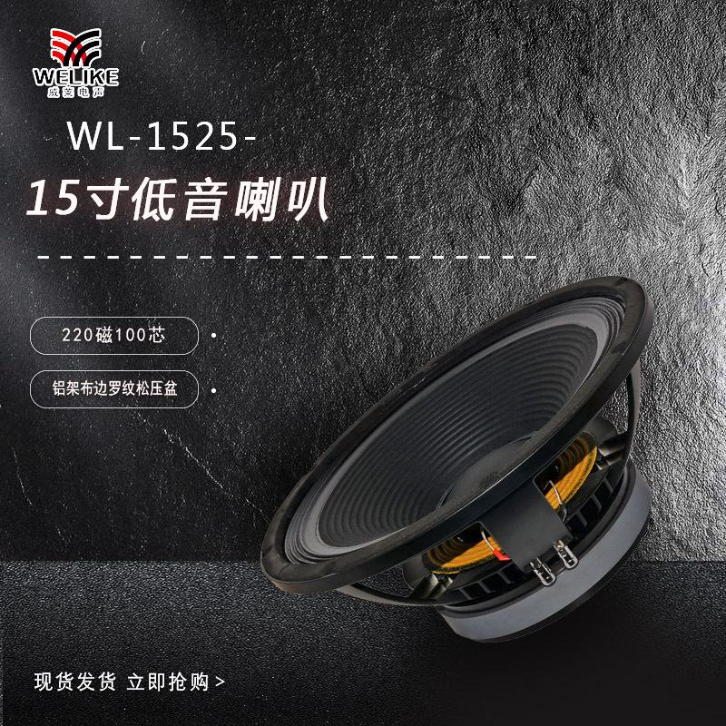 15-Inch 220 Magnetic 100-Core High-Power Outdoor Stage Bass Speaker Unit Professional Audio