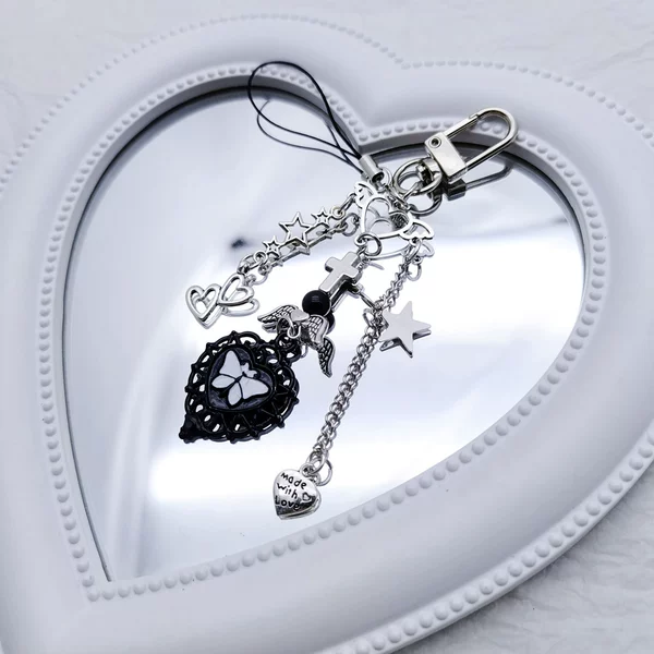 Love Cross House Keychain