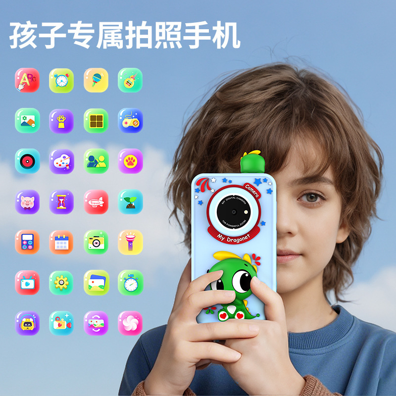 跨境热销儿童手机触屏照相机高清拍照录像游戏音乐卡通玩具可代发|undefined
