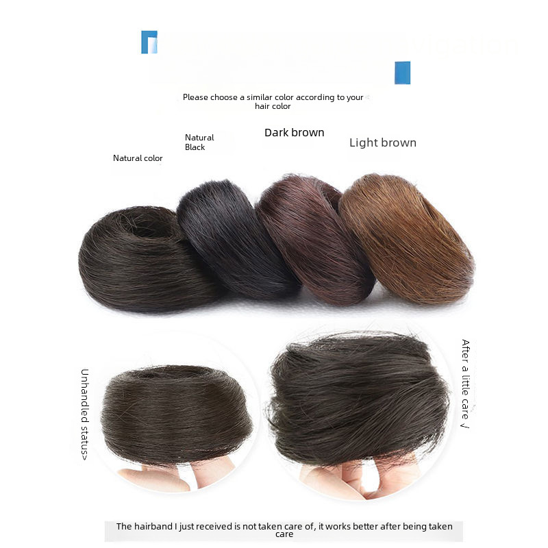 Perücke Damen Kugeln Kopf Greifer Clip Haartasche Blume Dutt Kopf Halbkugeln Echtes Menschenhaar Flauschiges Naturhaar Kochende Perückentasche_voghion.com