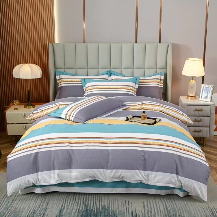 High-end thickened cotton brushed four-piece bed sheet quilt cover cotton student dormitory three-piece household bedding wholesale