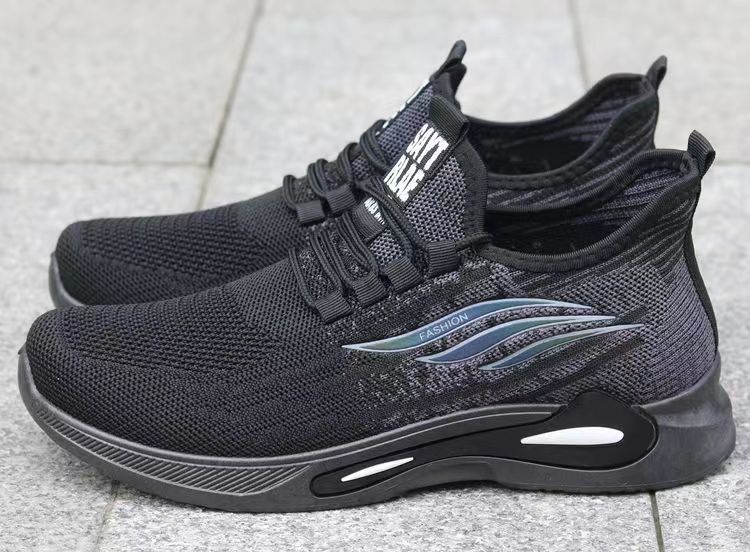 oddychające lekkie latem. Męskie buty z miękkiej podeszwy z siatki Fly Tkane są leniwe i można ich używać do jazdy samochodem_voghion.com