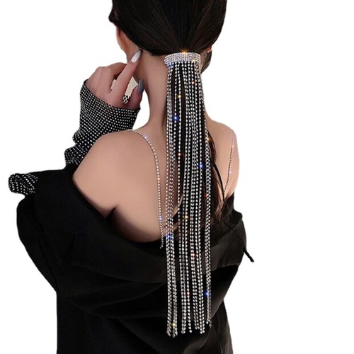 Japan and South Korea a toast to the bride take diamond tassel hair clip hair wine red bowknot ponytail headdress