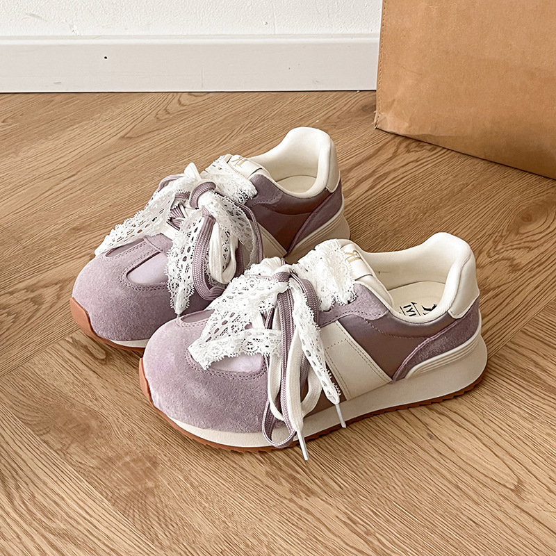 Ballet de encaje no-pantalón Argan De zapatos de entrenamiento 2025 nuevo estilo primavera y otoño con pantalones de piernas largas zapatillas deportivas púrpura image 7
