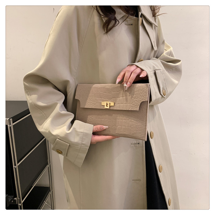 Personalizado todo-fósforo de la manera simple fieltro patrón de piedra bolsa bolso de las mujeres 2023 invierno nuevo sobre bolsa de embrague