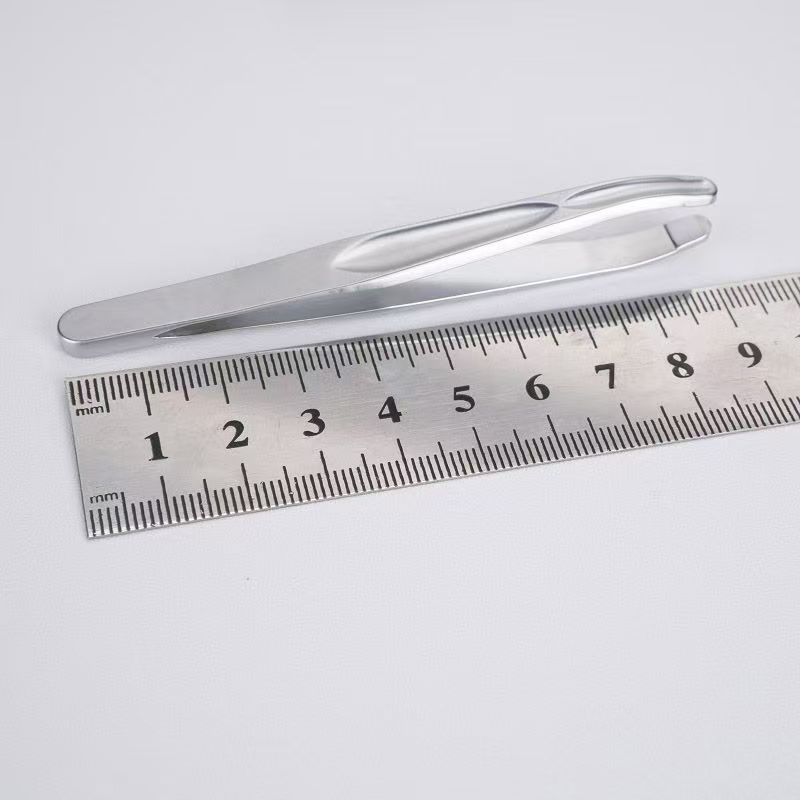 新款圆头无缝胡须夹不锈钢眉夹高精密拔毛美容工具加厚男士拔胡子|undefined