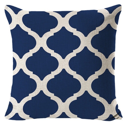 Amazon's new linen pillow geometric pillow case sofa cushion cover car bedside waist pillow office cushion
