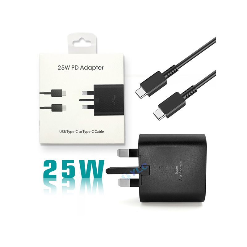 Fast Charging 25W Type-C Charger Pd with Charging Cable Suitable for Samsung Note 10/20/S24
