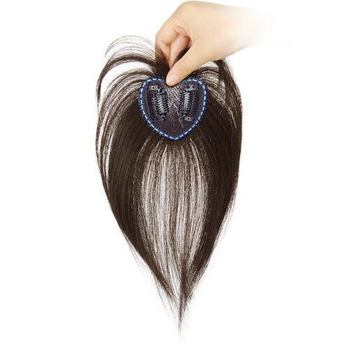 3D French bangs wig piece wholesale real hair wig female head cover white hair replacement piece invisible natural fake bangs