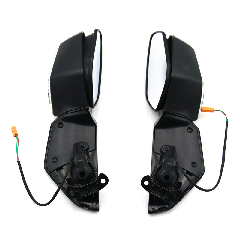Motorcycle modified rearview mirror with light is suitable for Ninja ZX10R 2016-2020 sports car reflector