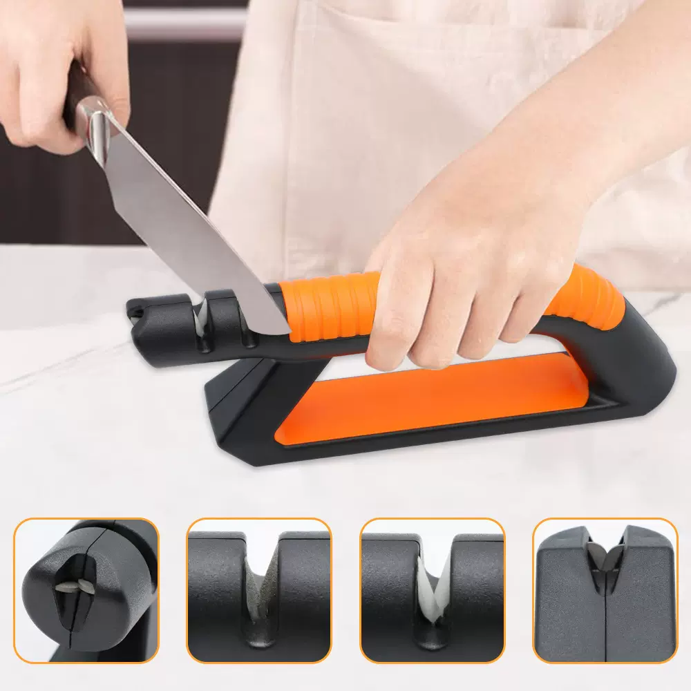 跨境磨刀器家用快速磨菜刀神器户外手持磨刀棒钨钢磨刀石厨房工具