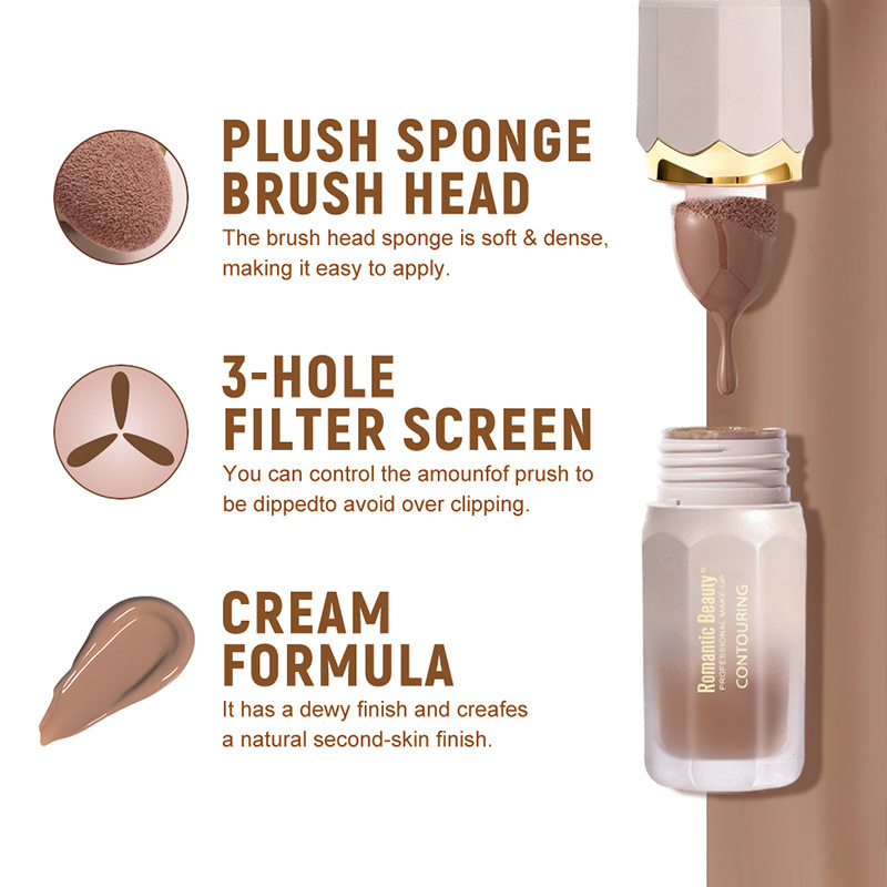Líquido transfronterizo matte reparador de barras de mejora de brillo facial brillante blush natural sombra de nariz líquido reparador de color