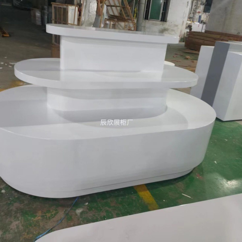 发光展示柜花店云朵中岛台鞋服店异形烤漆流水摆台展示台长条其他