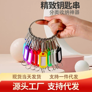Metal keychain for keys, storage system with zipper
