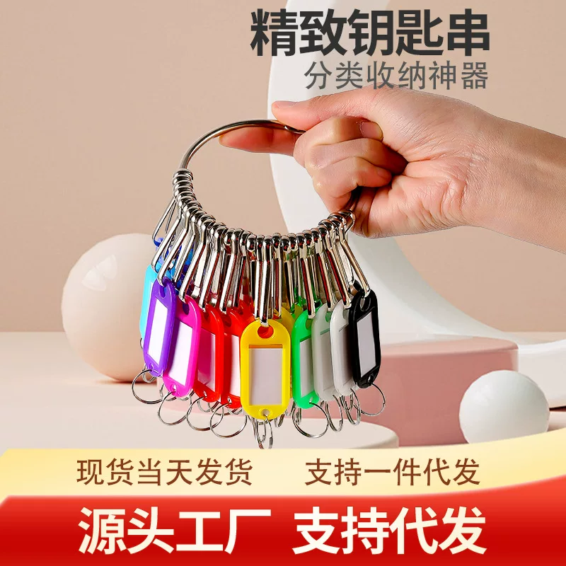 Metal keychain for keys, storage system with zipper