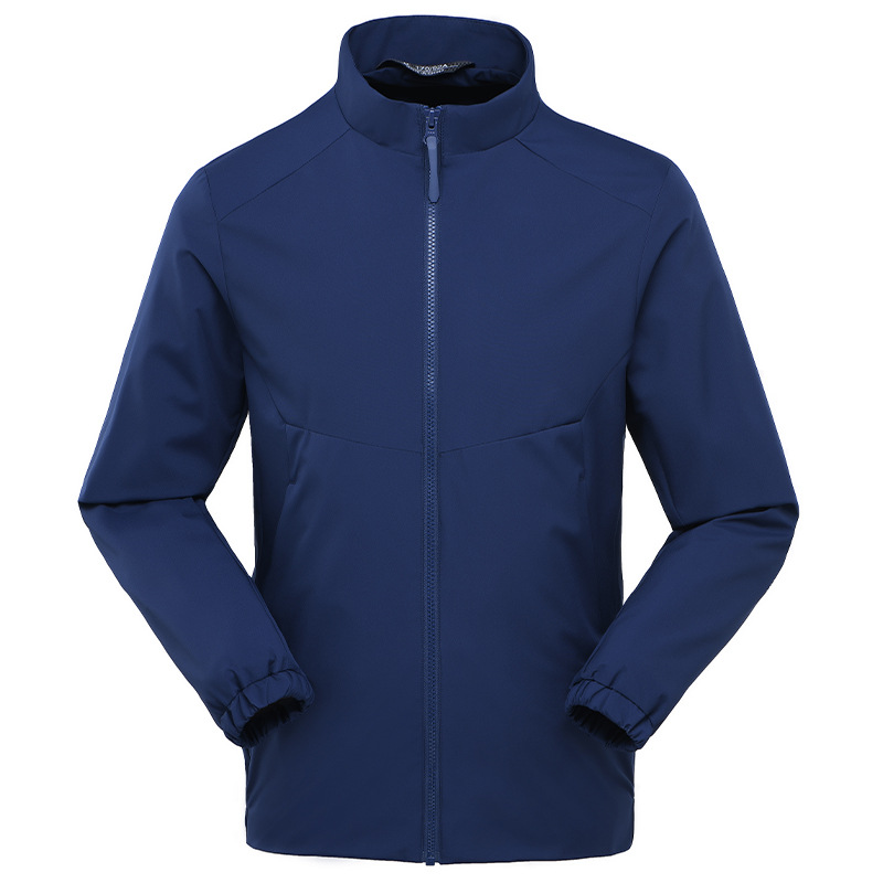 A prueba de viento, impermeable, antiestático, chaqueta con cremallera YKK, chaqueta ejecutiva de negocios de otoño de hombre, log personalizado de alto nivel