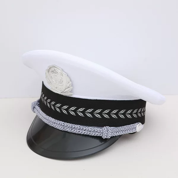 Factory wholesale children's stage performance small traffic police hat security big brim hat security clothing accessories hat