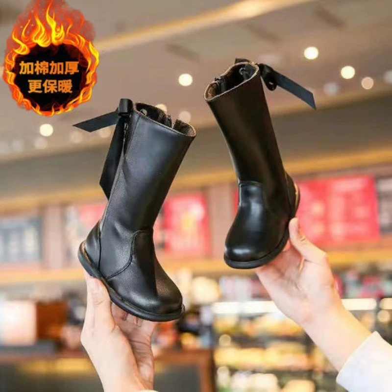 Детские сапоги для детей в сапогах осенью и зимой 2024 новые детские сапоги плюс бархатные сапоги для детей