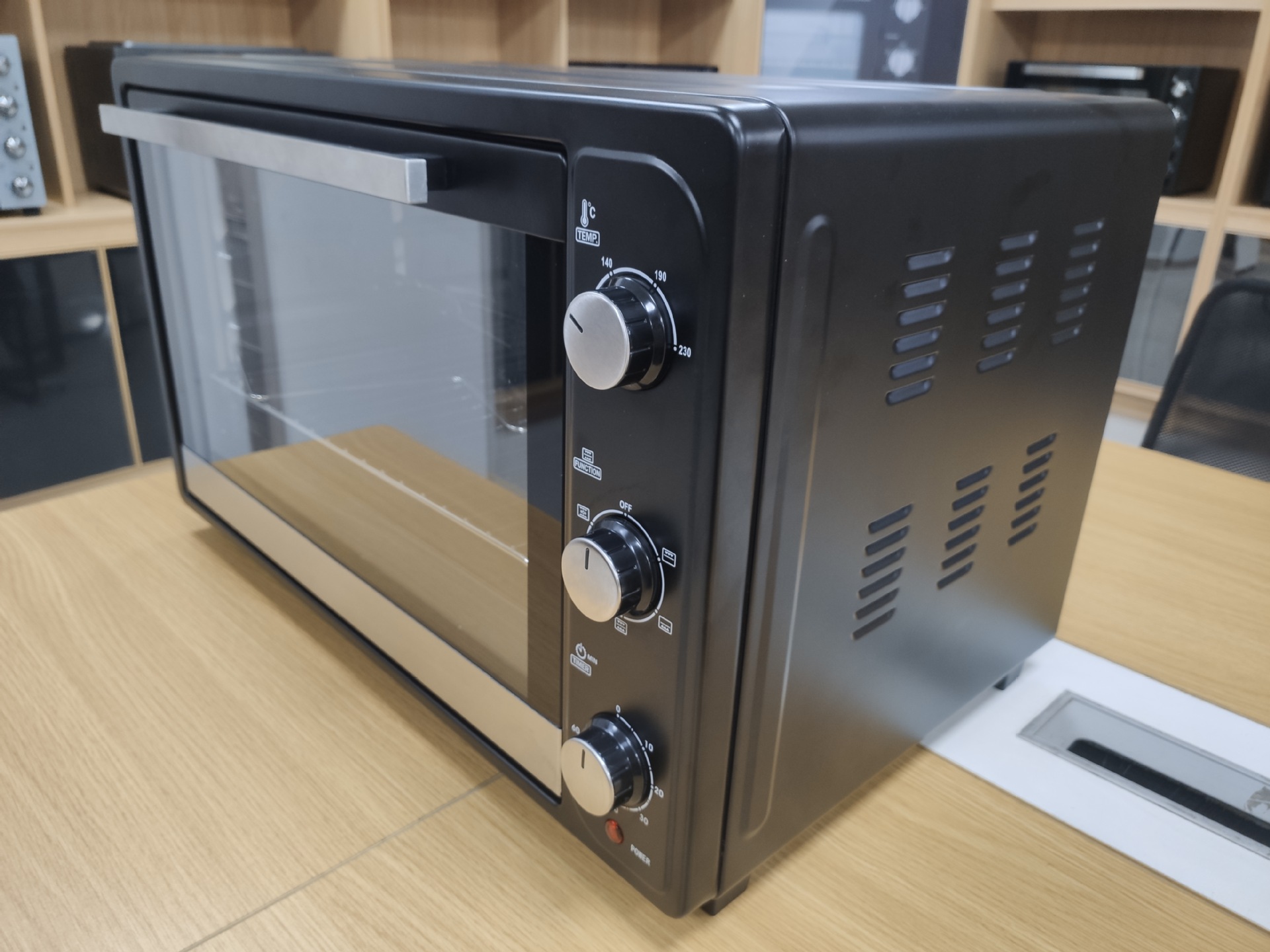55L horno de comercio exterior pantalla de maquinaria doméstica de gran capacidad multifuncional horno de convección visual fábrica a granel SKD