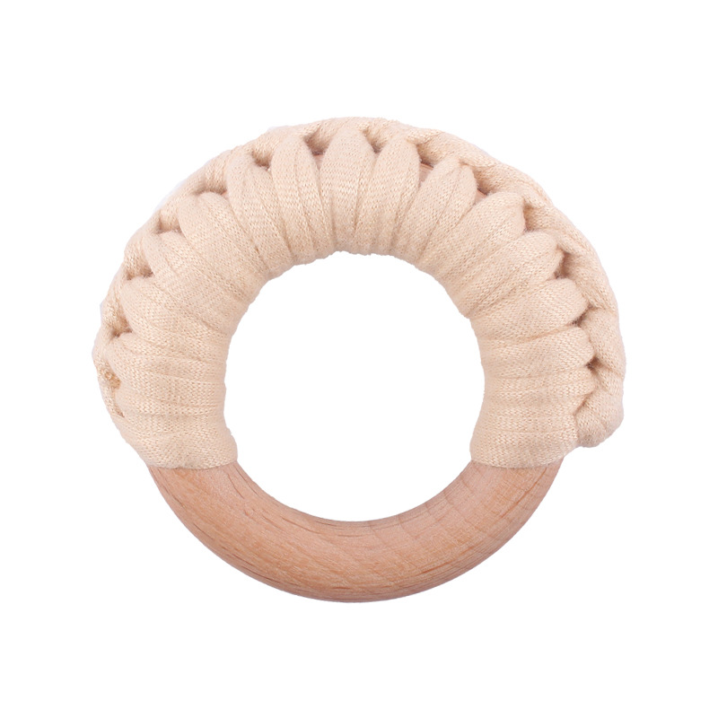 Nuevo bebé suministros hechos a mano de algodón tejido creativo bebé Beech anillo mordedura molar juguete mano
