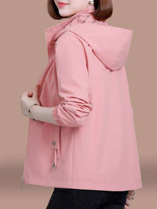 双面穿外套女春秋薄款2025新款洋气减龄妈妈宽松夹克女士短款上衣|undefined