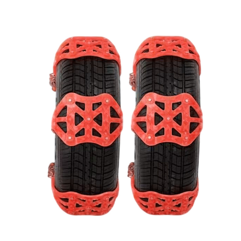 Universal – Anti-Skid Chain Tire snow chain - b-one-piece-black-red-yellow-random-color