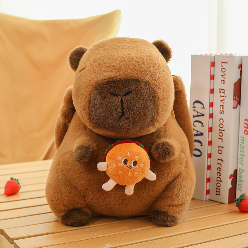 Comercio exterior nueva mochila de felpa Kapibala al por mayor muñeca de carpincho para niños