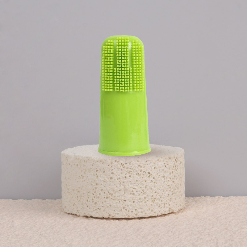 Cepillo de dientes de dedo para mascotas Cepillo de dientes de limpieza para perros Cepillo de dientes de limpieza bucal para gatos Cepillo de dientes para gatos Suministros para mascotas al por mayor