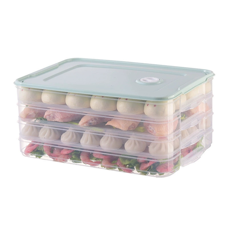 Multi-layer Stackable Dumpling Storage Box, Household Refrigerator Freezer Safe, 2–4 Layers