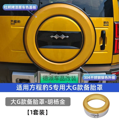 Fangchengbao 5 spare tire cover modification, Spare wheel cover - equation-leopard-5-equator-5-large-g-model-spare-tire-cover-dupont-paint-poplar-gold