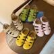 Vintage Hollow Soft Birkensian 2025 Half Slippers Flat Pig Cage Two-Wear Mori Woven Toe Sandals Women's Shoes New